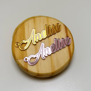 Kit 10 chaveiros nomes acrílico espelhado 6cm