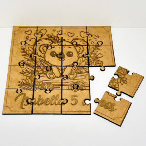 Kit 10un Quebra cabeça lembrancinha MDF aniversário 15x15cm