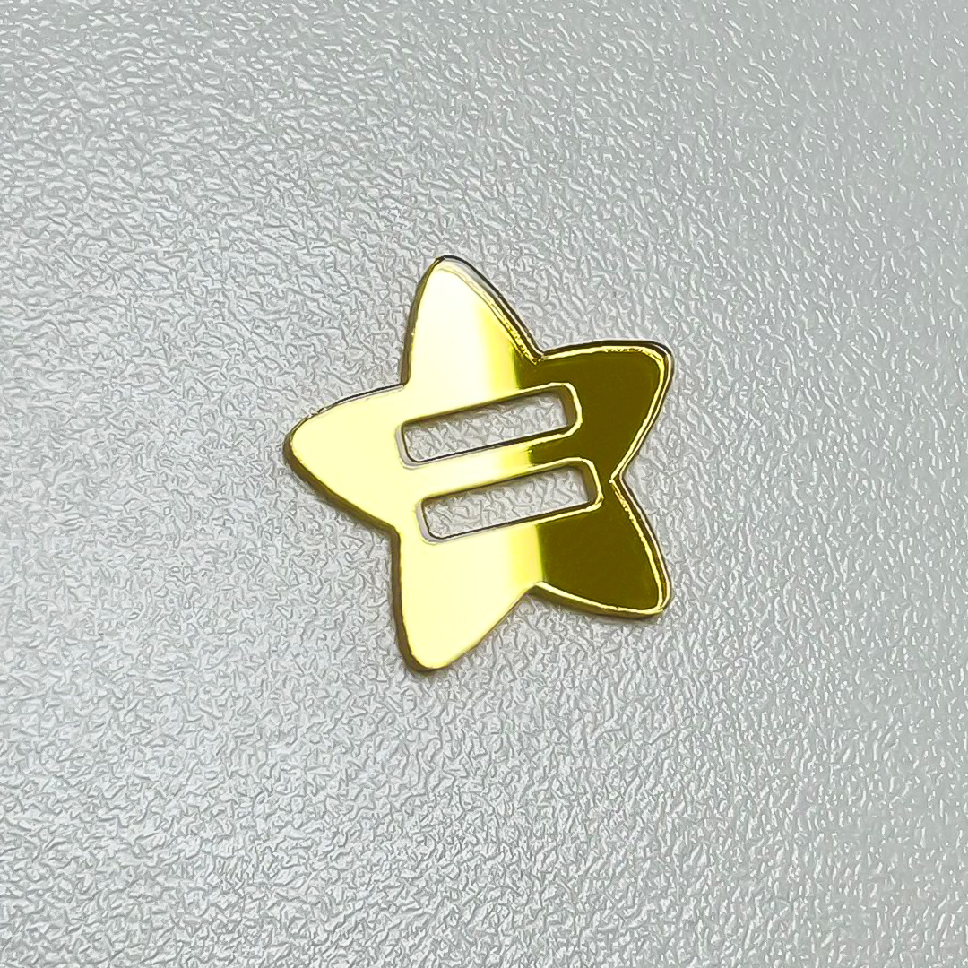 Kit Etiqueta tag passa fita acrílico estrela artesanato - Imagem 2