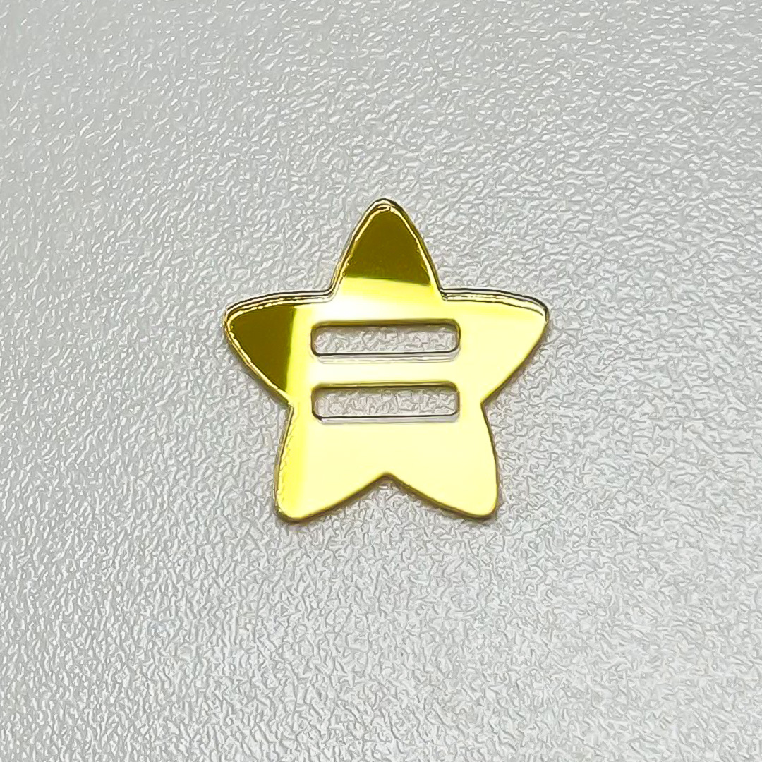 Kit Etiqueta tag passa fita acrílico estrela artesanato - Imagem 3