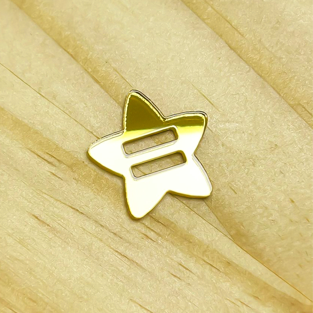 Kit Etiqueta tag passa fita acrílico estrela artesanato