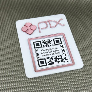 Placa Pix em Acrílico 10x8cm colar na parede balcão vidro