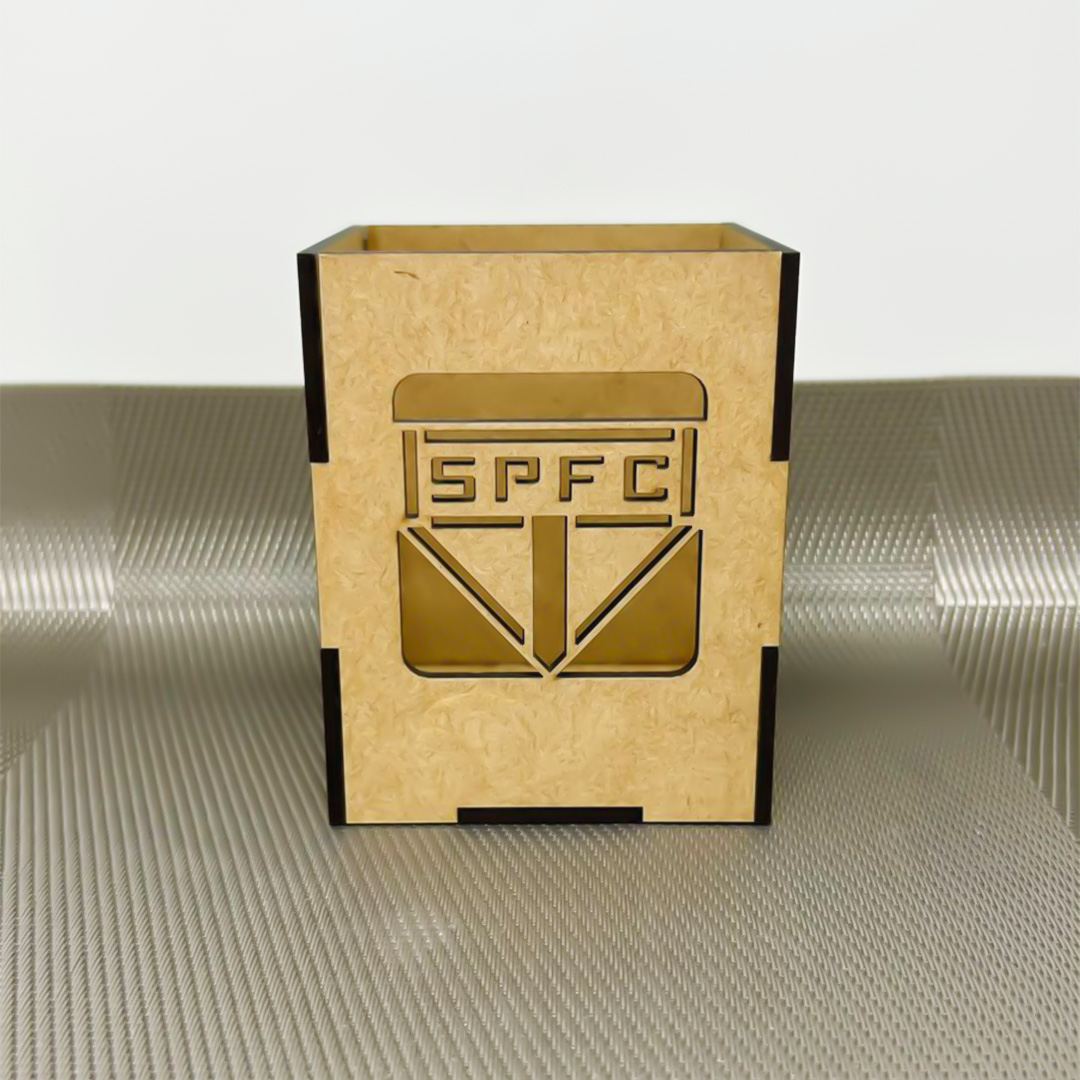 Kit 10 Porta Lápis São Paulo MDF Lembrancinha Times