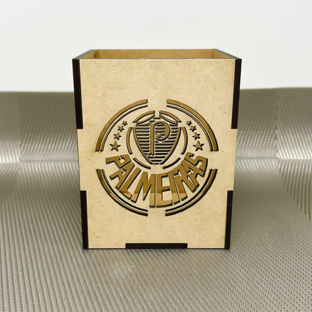 Kit 10 Porta Lápis Palmeiras MDF Lembrancinha Times