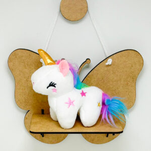 Nicho infantil Borboleta MDF cru prateleira