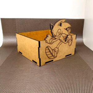 Kit 10 caixinha MDF 12x12cm Lembrancinha Sonic