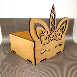 Kit 10 caixinha MDF 12x12cm Lembrancinha Unicórnio