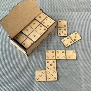 Jogo Dominó em MDF com Caixa lembrancinha festa infantil