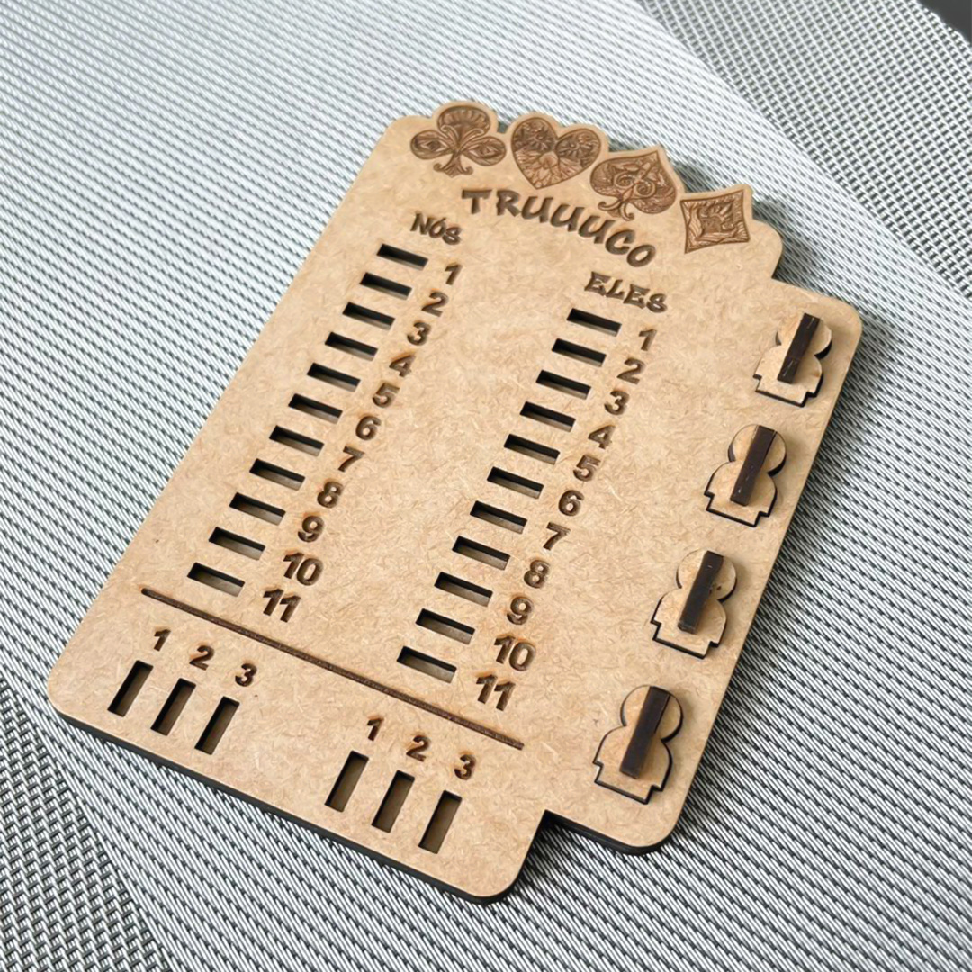 Marcador de Truco em MDF 11x16cm placar e melhor de três - Imagem 3