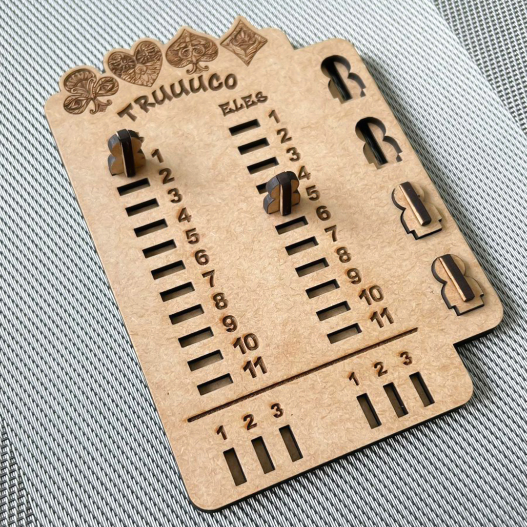 Marcador de Truco em MDF 11x16cm placar e melhor de três - Imagem 2