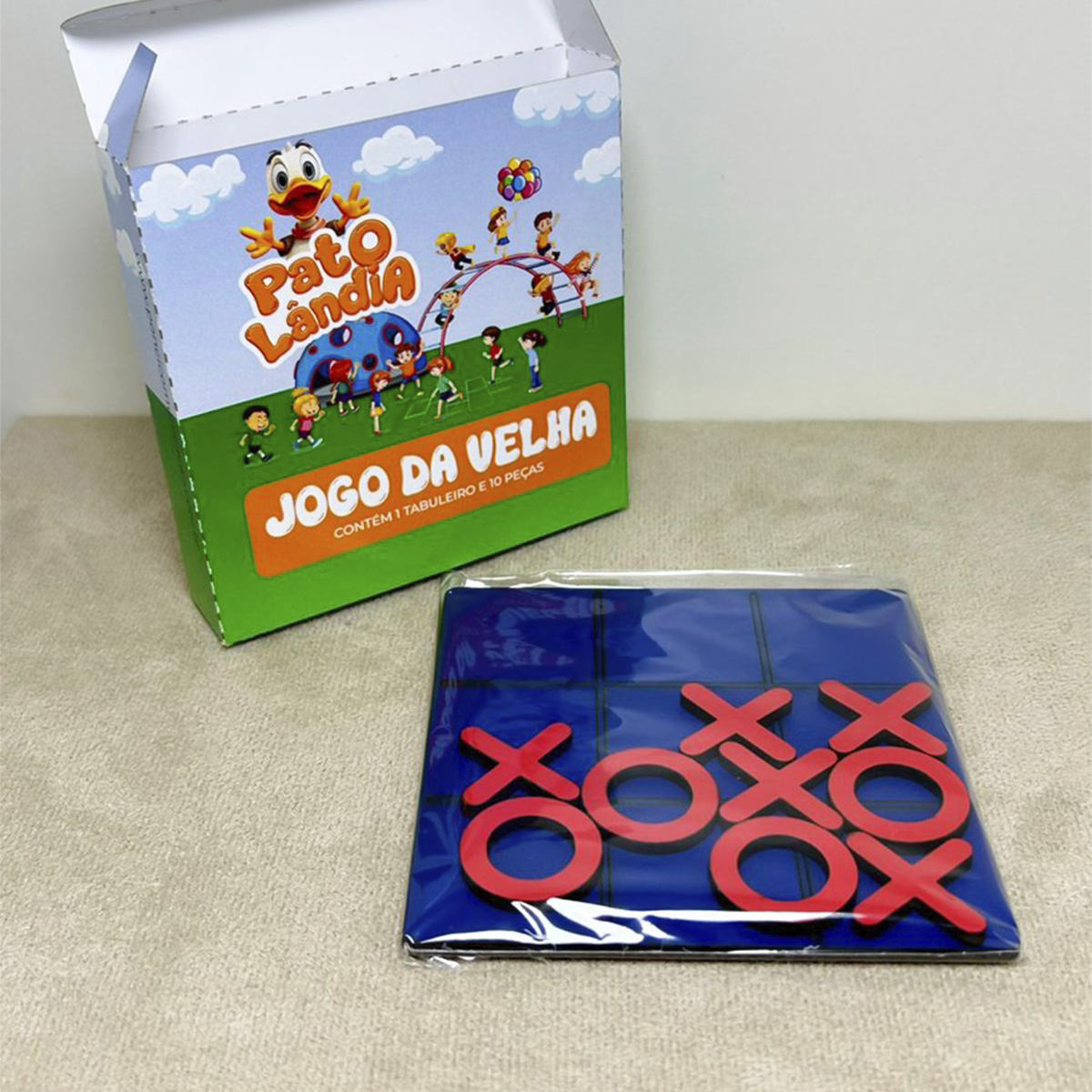 Jogo da Velha color Patolândia MDF Lembrancinha c/ caixinha - Imagem 5