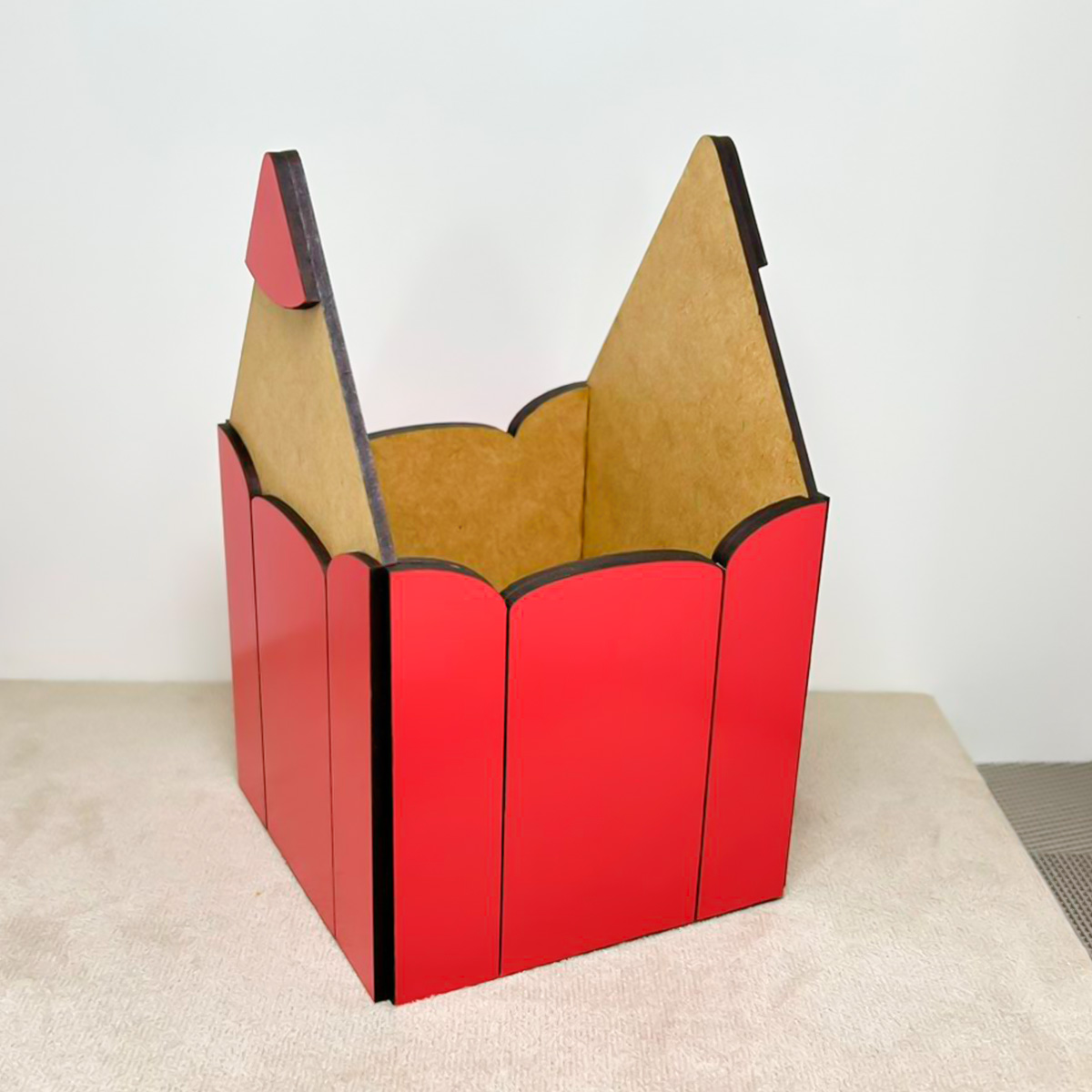 Porta Lápis Premium em MDF 3mm Texturizado vermelho - Imagem 5