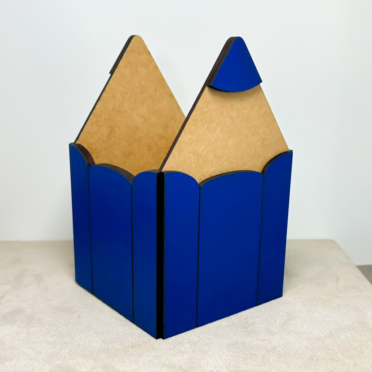 Porta Lápis Premium em MDF 3mm Texturizado Azul - Imagem 6