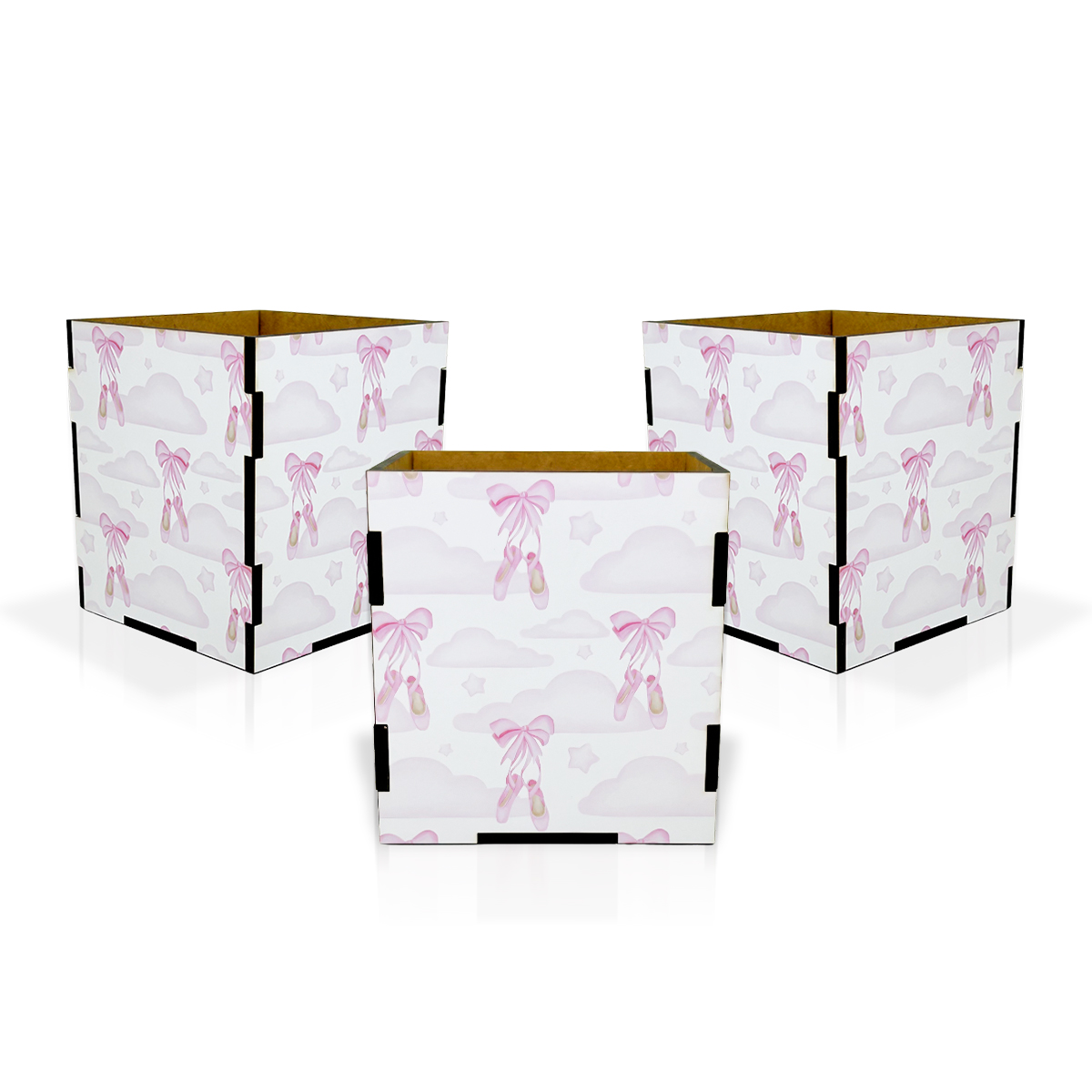 3 Caixinhas Porta Treco MDF premium Lembrancinha bailarina