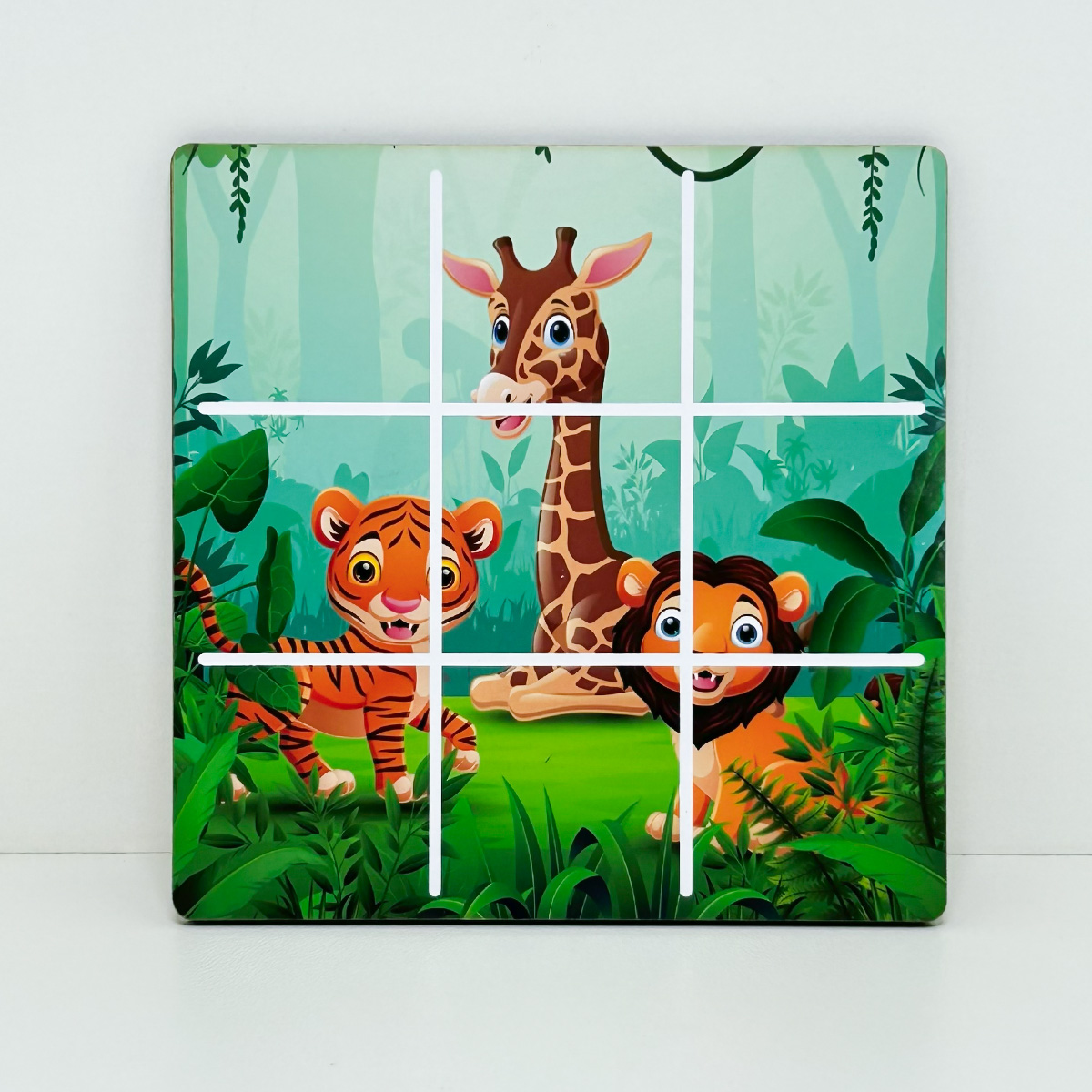 Kit 3 Jogos da Velha em MDF impressão Tema Safari Infantil - Imagem 4
