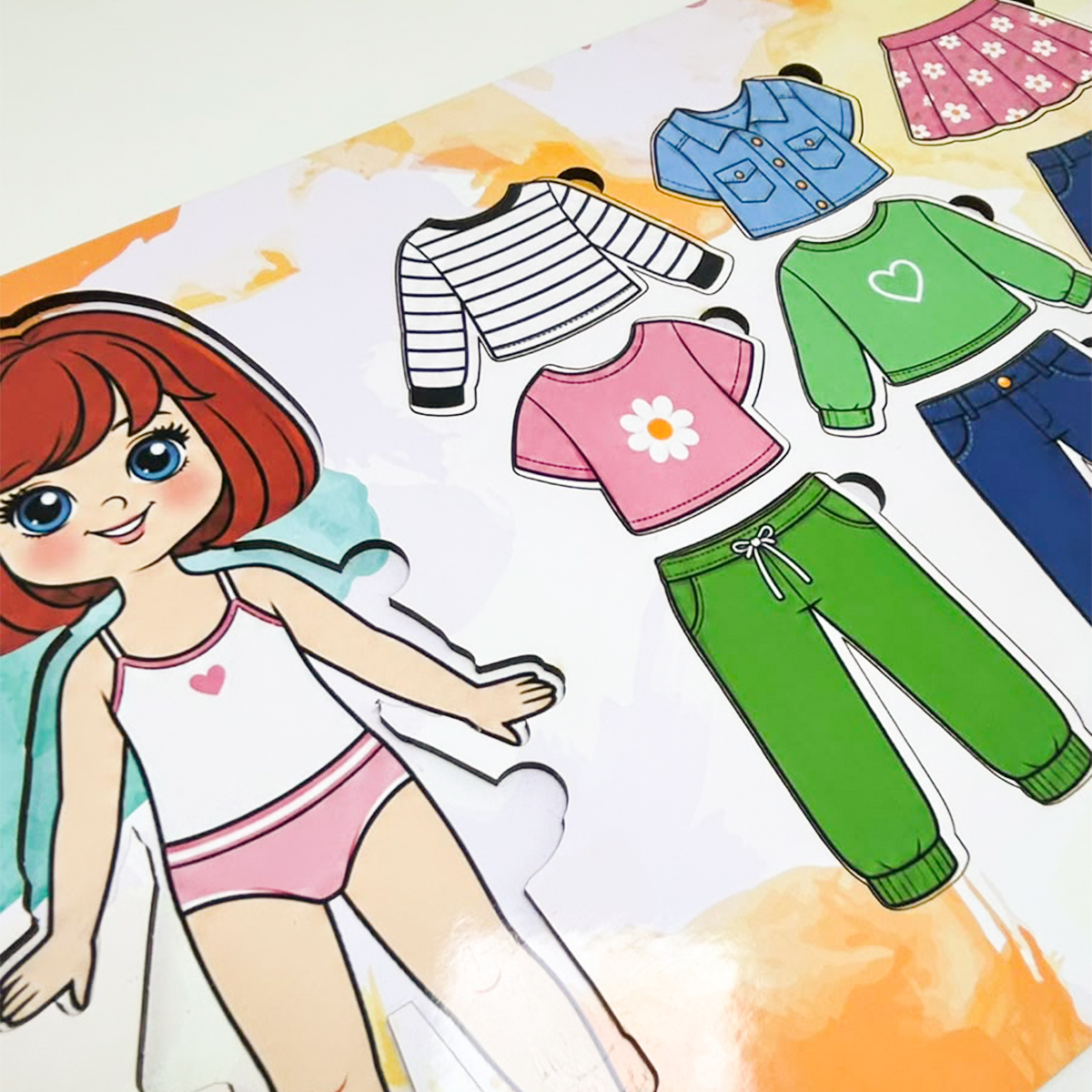 Boneca Fashion MDF Troca Roupa Infantil Pedagógico - Imagem 5