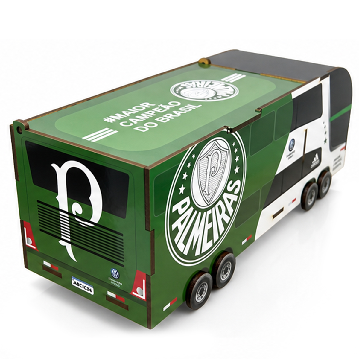 Ônibus caixa Futebol de Botão Personalizado Time MDF estojo - Imagem 5