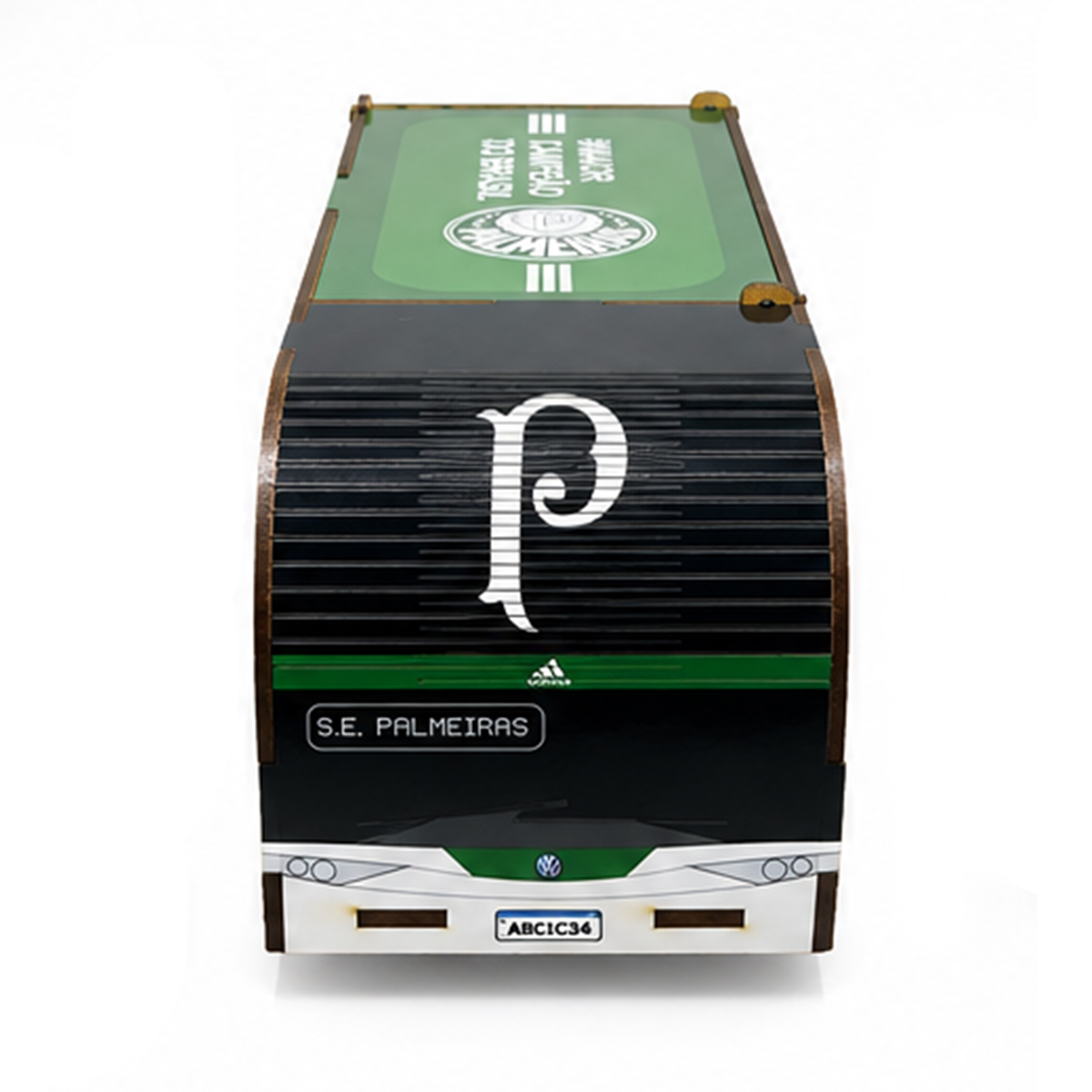 Ônibus caixa Futebol de Botão Personalizado Time MDF estojo - Imagem 4