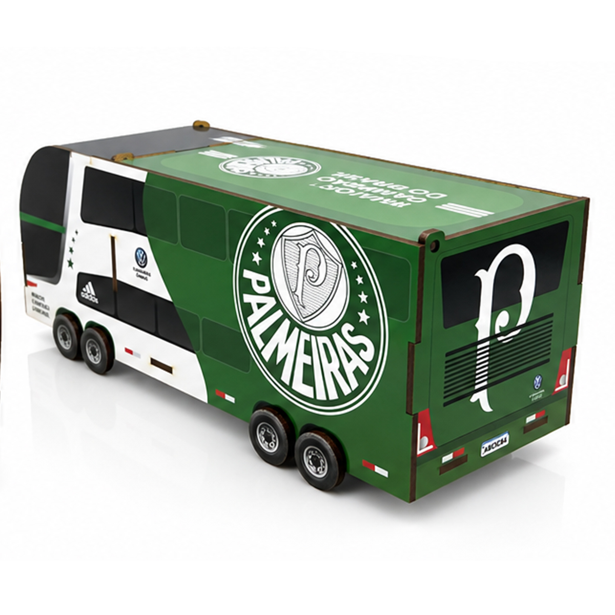 Ônibus caixa Futebol de Botão Personalizado Time MDF estojo - Imagem 3