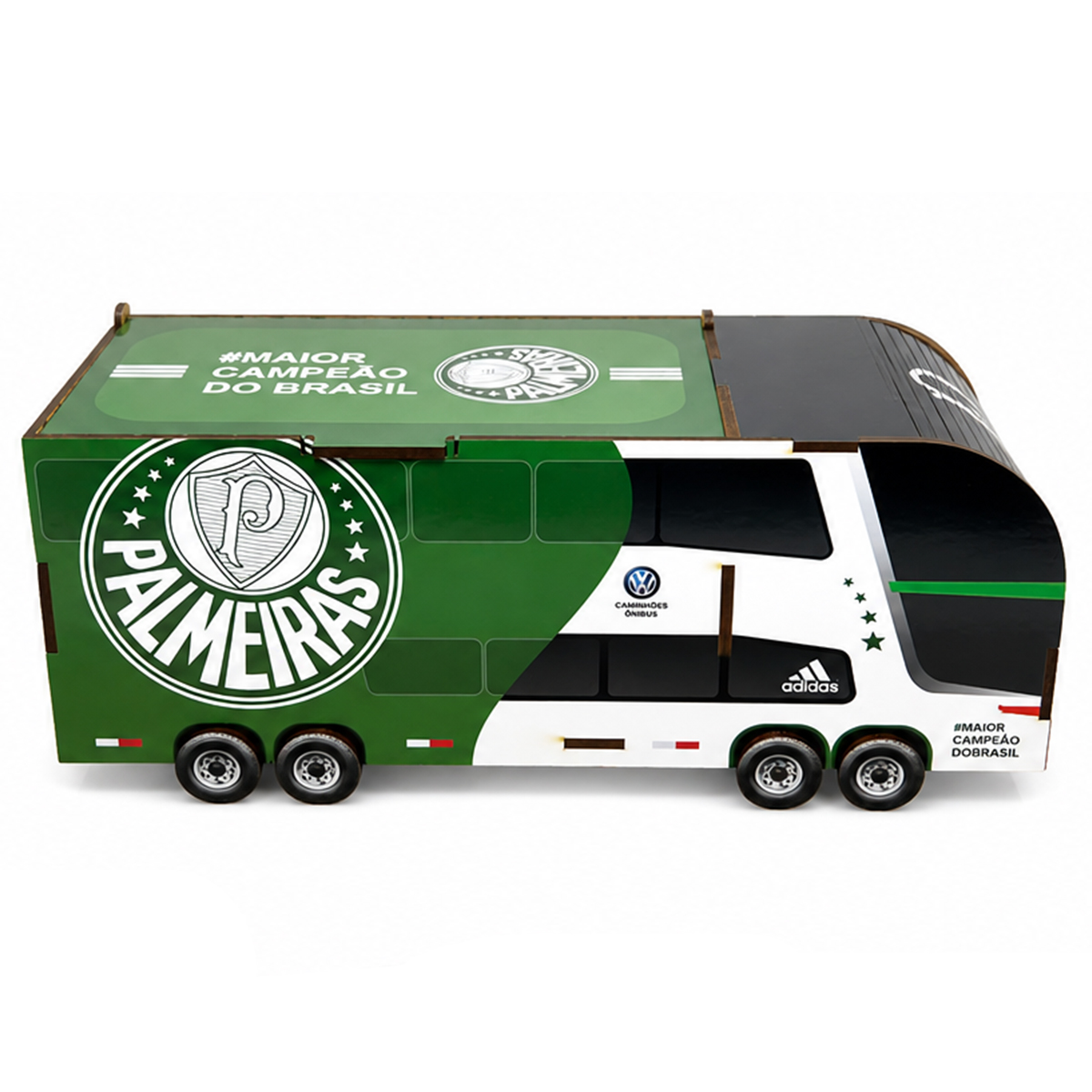 Ônibus caixa Futebol de Botão Personalizado Time MDF estojo - Imagem 2