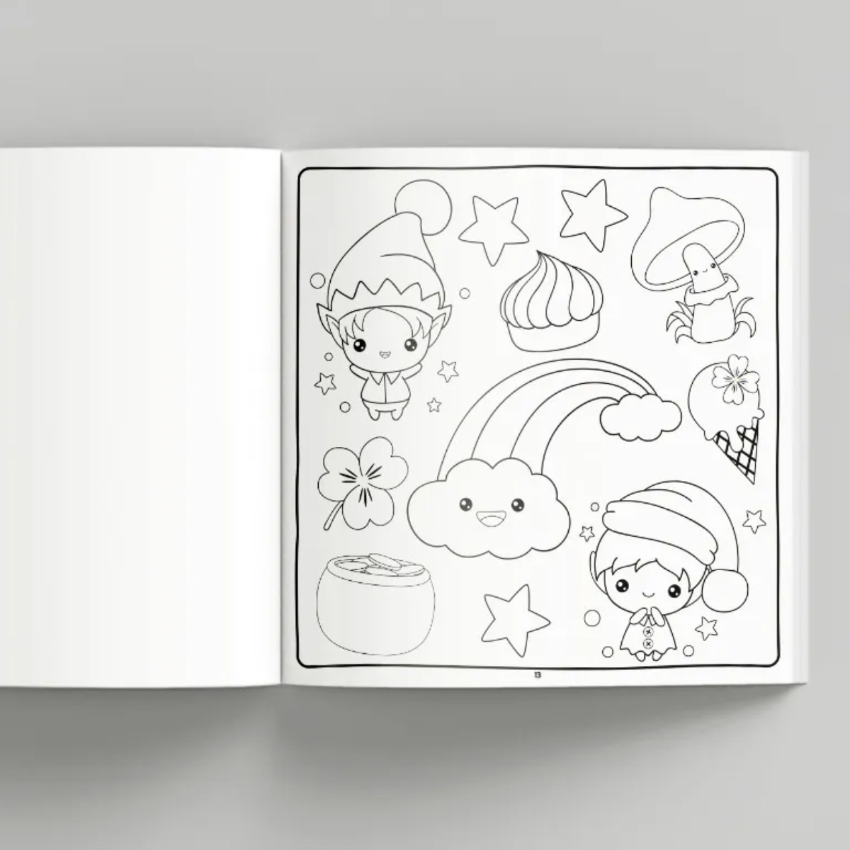 Livro de Colorir Cute & Comfy com 6 Canetinhas - Imagem 7